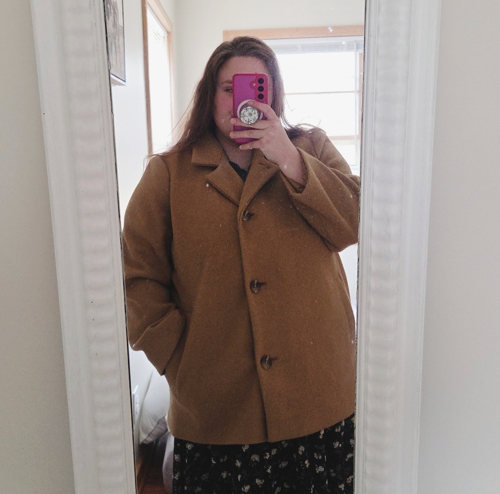 Old Navy Women's Tan Pea Coat
